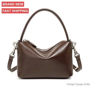 Genuine Leather Shoulder Bag Crossbody Purse Top Handle Hobo Satchel